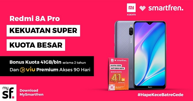 Smartfren Tawarkan Paket Kuota 41 GB per-bulan untuk Pembelian Xiaomi Redmi 8A Pro