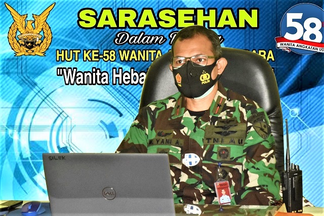 Danlanud Adisutjipto Ikuti Sarasehan Virtual HUT Ke-58 WARA