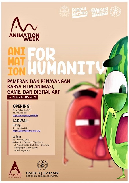 Animation Week 2021 Secara Hybrid, Di Galeri RJ Katamsi ISI Yogyakarta, pada 9-19 Agustus 2021