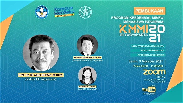 ISI Yogyakarta Sukseskan Program KMMI 2021 Dengan Selenggarakan Tiga Kursus