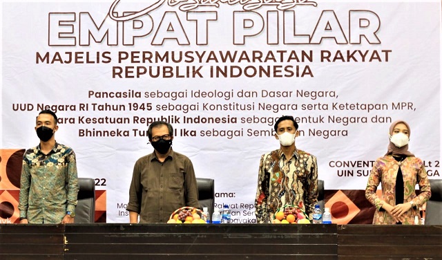 Senat Mahasiswa UIN Sunan Kalijaga Yogyakarta dan Institute Pemerhati Parlemen kerjasama dengan MPR RI Sosialisasikan Empat Pilar