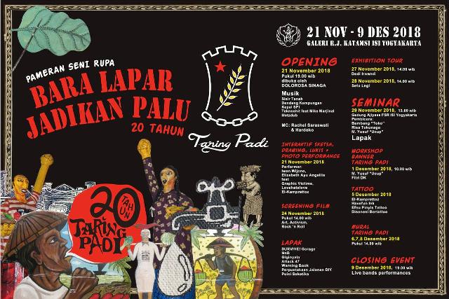 Pameran Seni Rupa 20 Tahun Taring Padi, Di Galeri RJ Katamsi ISI Yogyakarta, 21 November Hingga 9 Desember 2018