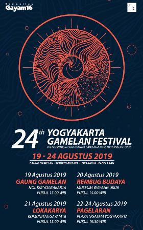 24rd Yogyakarta Gamelan Festival 19-24 Agustus 2019