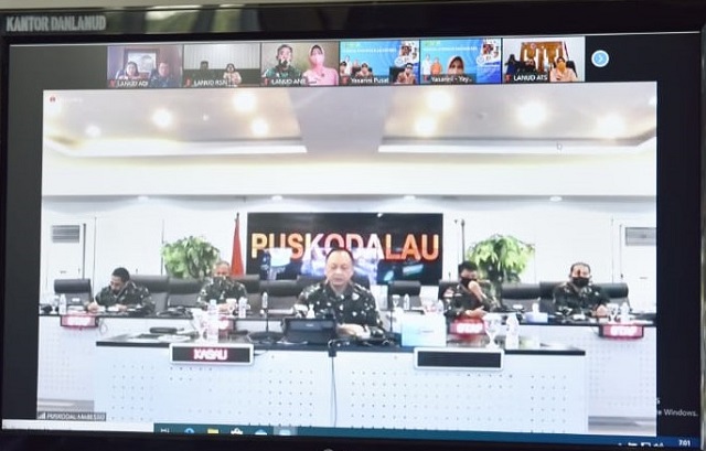 Virtual Meeting Dipimpin KASAU Marsekal TNI Fadjar Prasetyo