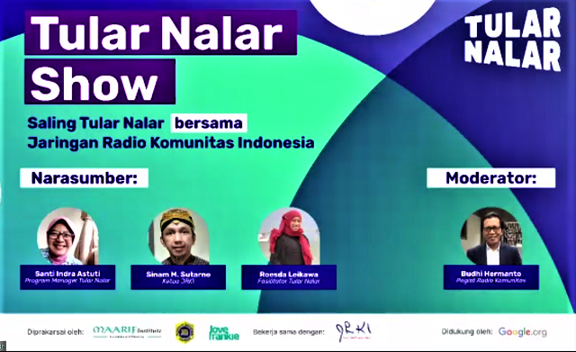 Webinar Tular Nalar Show, Edisi Jaringan Radio Komunitas Indonesia