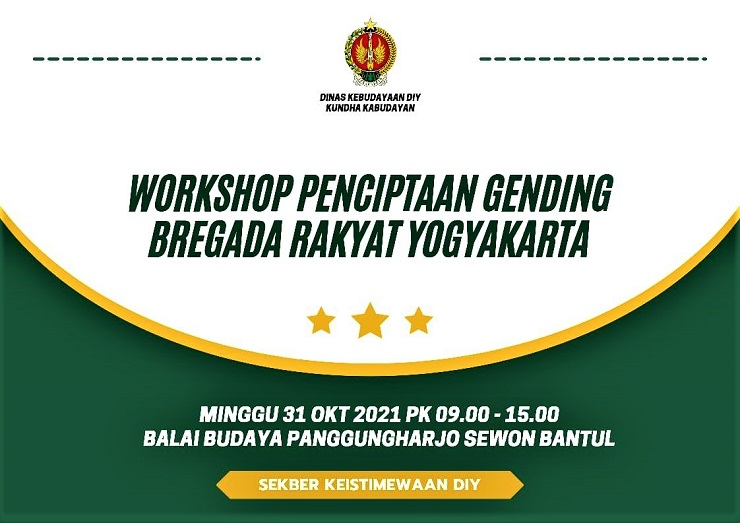 Workshop Penciptaan Gending Bregada Rakyat, Minggu, 31 Oktober 2021, di Balai Budaya Karang Kitri Panggungharjo Sewon Bantul