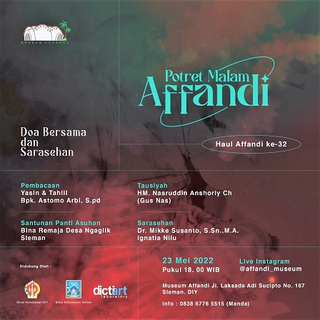 Peringatan Haul Affandi Ke-32 Doa Bersama dan Sarasehan Budaya di Museum Affandi Yogyakarta, 23 Mei 2022