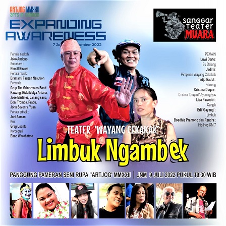 Pentas Wayang Cekakak, Limbuk Ngambek, Di Pangggung ARTJOG JNM Gampingan Yogyakarta, Sabtu, 9 Juli 2022