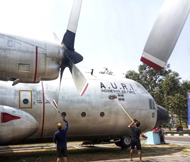 Pesawat Hercules C-130 Koleksi Muspusdirla Yogyakarta, Dicuci