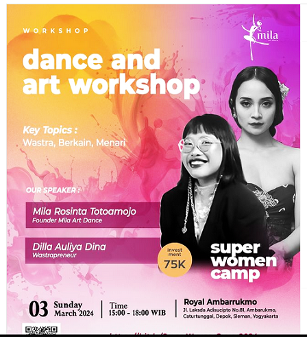 Belajar Menari dan Berkain Bersama MILA ROSINTA Di Royal Ambarrukmo Yogyakarta, 2-3 Maret 2024