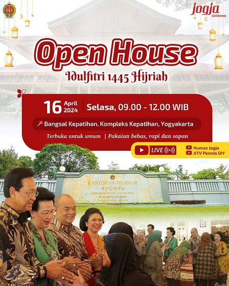 Pemda Daerah Istimewa Yogyakarta Gelar Open House Idulfitri, Selasa, 16 April 2024