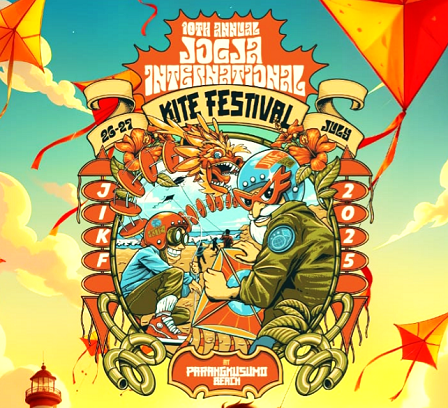 JOGJA INTERNATIONAL KITE FESTIVAL 2025, Diikuti 25 Negara dan 100 Klub Nasional, Pada 19-27 Juli 2025 Di Gunung Kidul dan Pantai Parangkusumo Yogyakarta