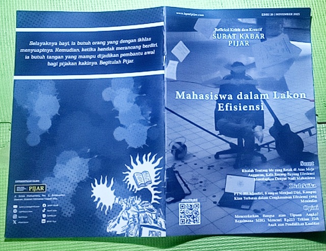 Biro Pers Mahasiswa Filsafat UGM, Pijar, Ulas Ledakan Efisiensi Anggaran Dalam Edisi ke-28, November 2025