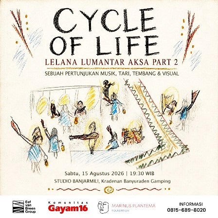 Pentas Seni CYCLE OF LIFE, LELANA LUMANTAR AKSA Part 2 Di Studio Banjarmili Yogyakarta, Sabtu Malam, 15 Agustus 2026
