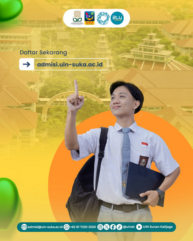 Masuk UIN Sunan Kalijaga Yogyakarta, TANPA TES TULIS, Jalur Mandiri Prestasi, Portofolio Keberagaman, dan International Undergraduate Program, Tutup 18 Juni 2026