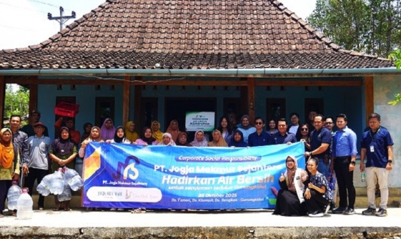 Rayakan Satu Tahun Perjalanan, PT JOGJA MAKMUR SEJAHTERA Salurkan Bantuan 32 Tangki Air Ke Gunungkidul
